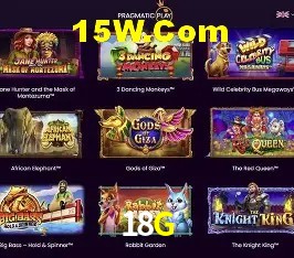 Tela de boas-vindas e lobby de jogos do aplicativo 18G